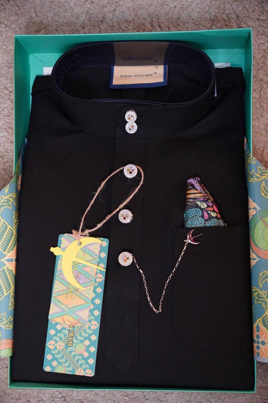 BAJU MELAYU DAYTONA BLACK (1)