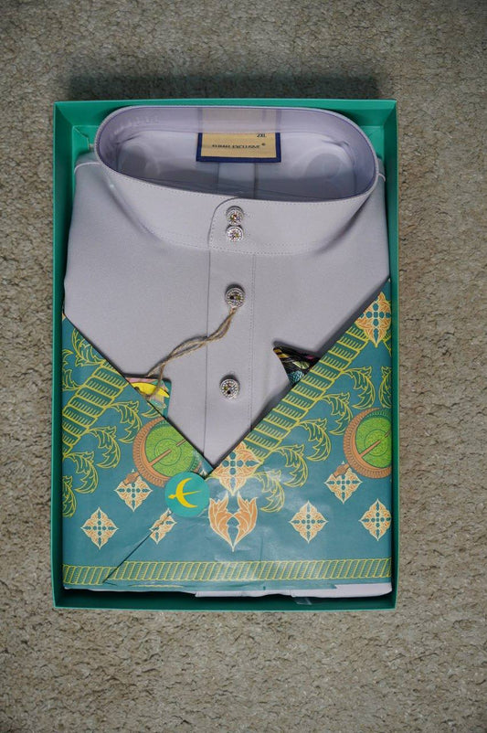 BAJU MELAYU DAYTONA LIGHT GREY (23)