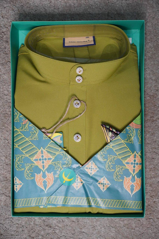 BAJU MELAYU DAYTONA LIGHT OLIVE (26)