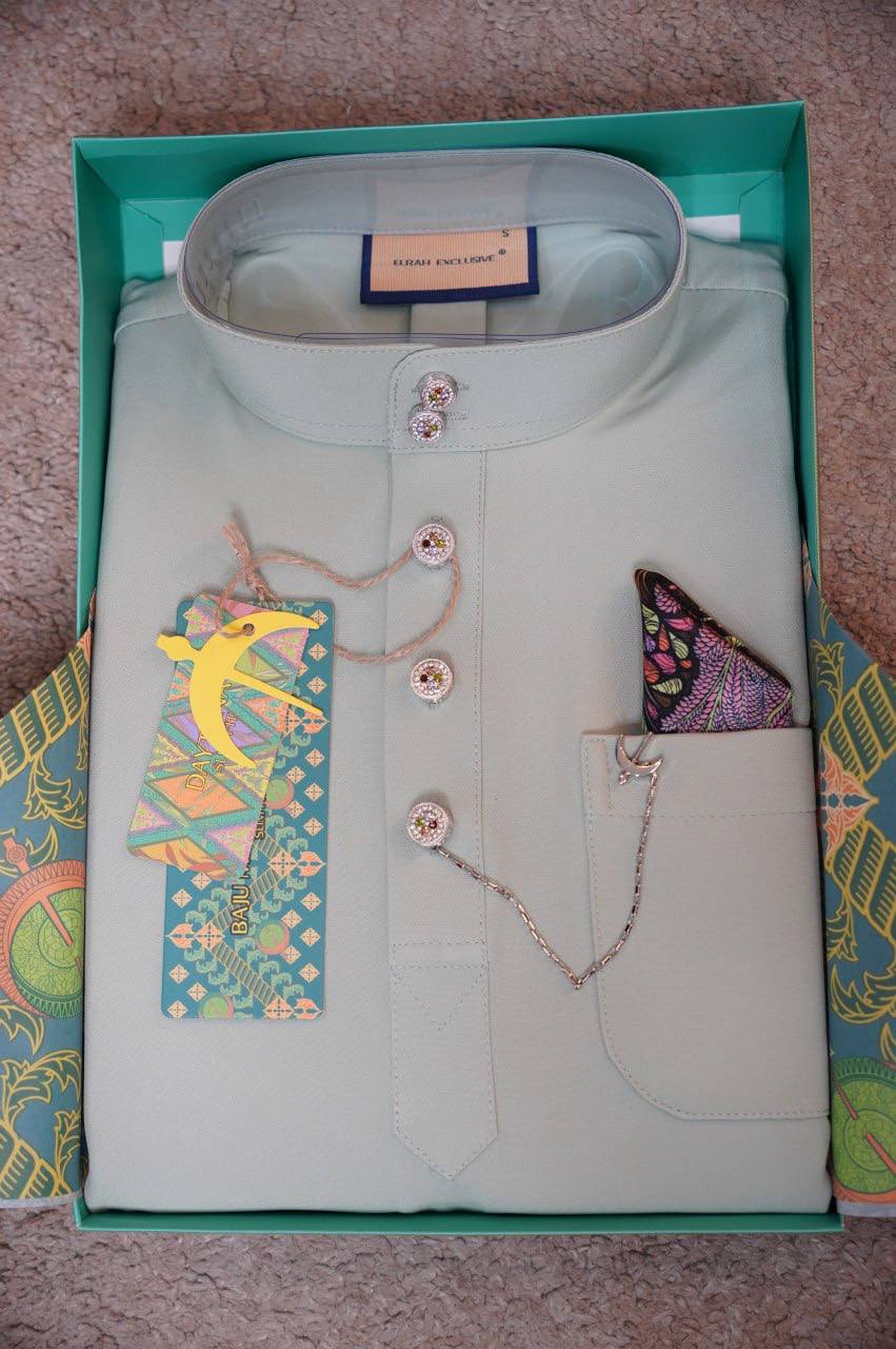BAJU MELAYU DAYTONA  SOFT GREEN (11)