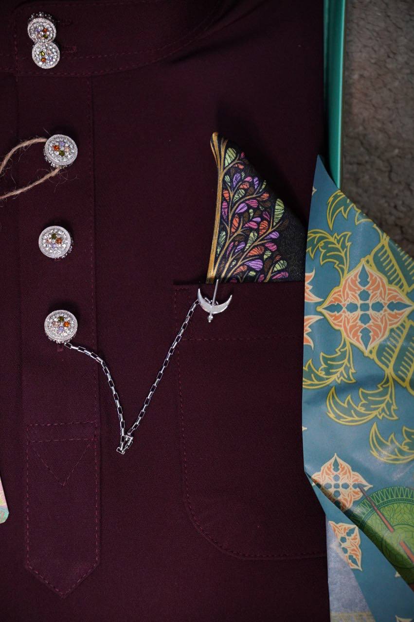 BAJU MELAYU DAYTONA  BURGANDY (14)