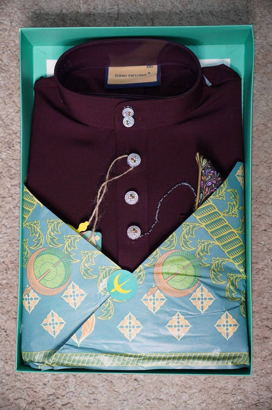 BAJU MELAYU DAYTONA  BURGANDY (14)