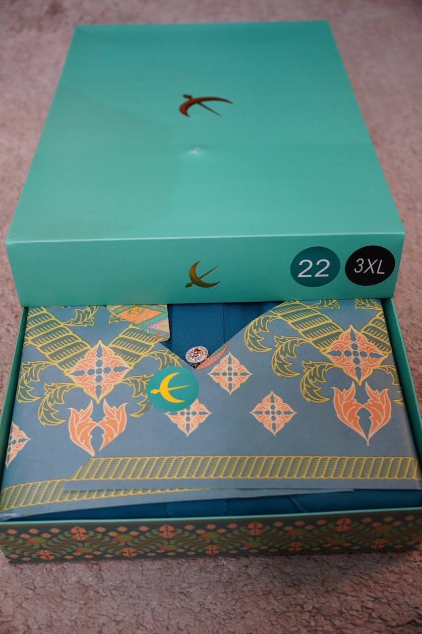 BAJU MELAYU DAYTONA  TEAL BLUE (22)