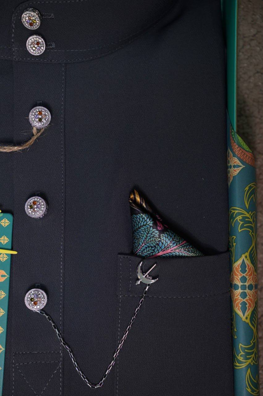 BAJU MELAYU DAYTONA  DARK GREY (7)