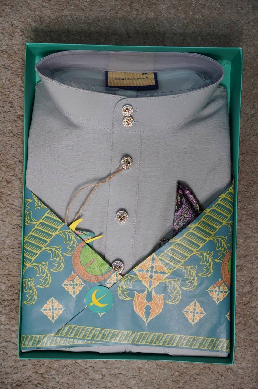 BAJU MELAYU DAYTONA  STONE GREY (6)