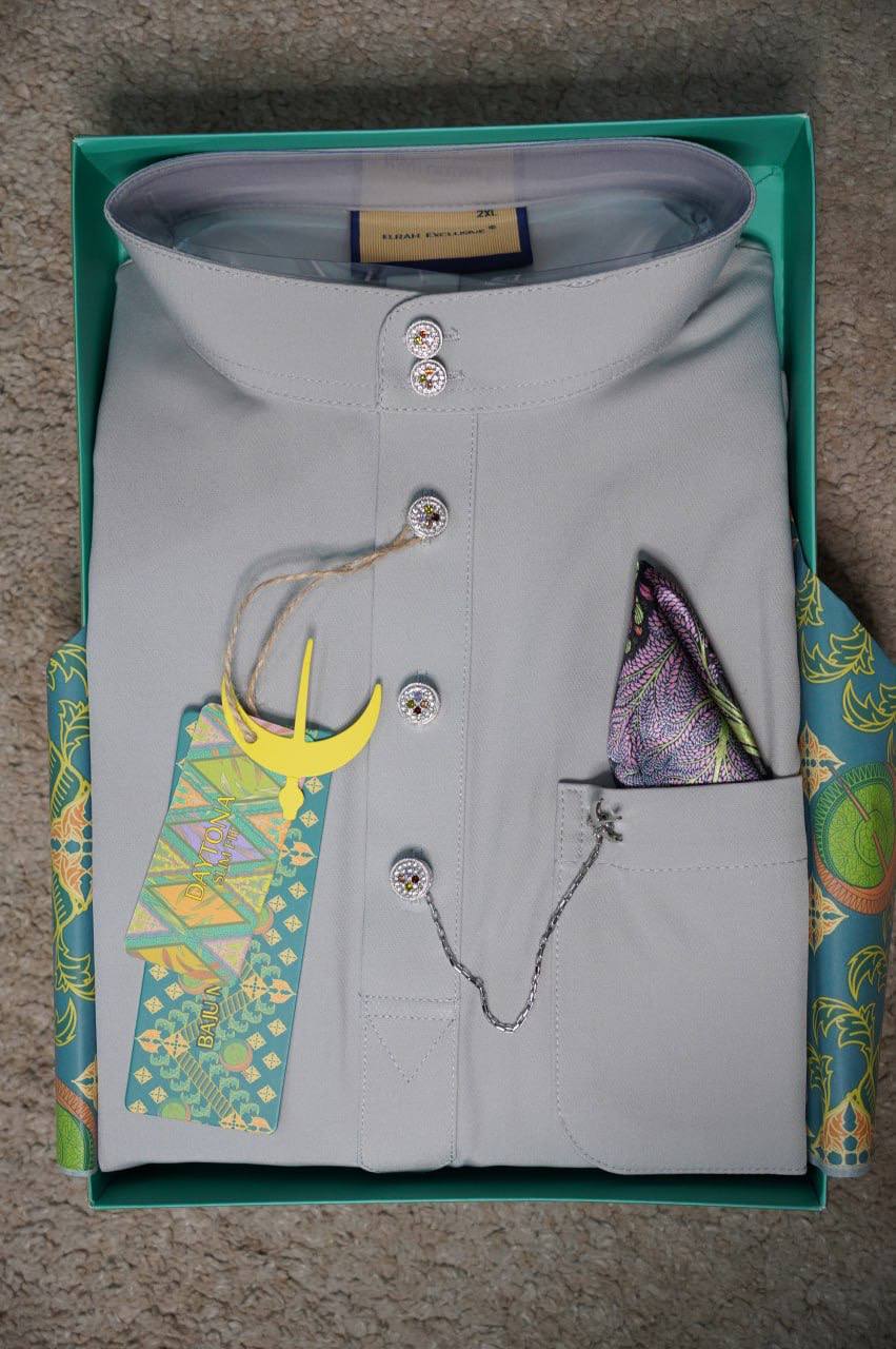 BAJU MELAYU DAYTONA  STONE GREY (6)