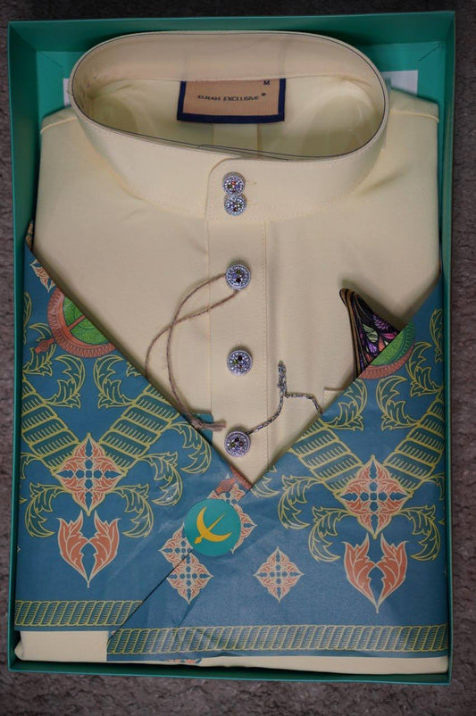 BAJU MELAYU DAYTONA  PASTEL YELLOW (15)