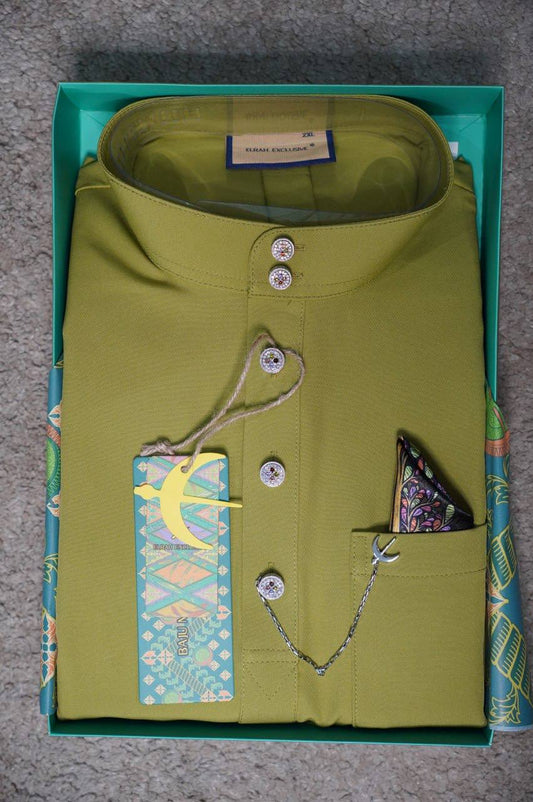 BAJU MELAYU DAYTONA  LIGHT OLIVE (26)