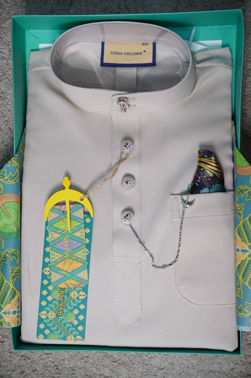 BAJU MELAYU DAYTONA  CHAMPAGNE (29)