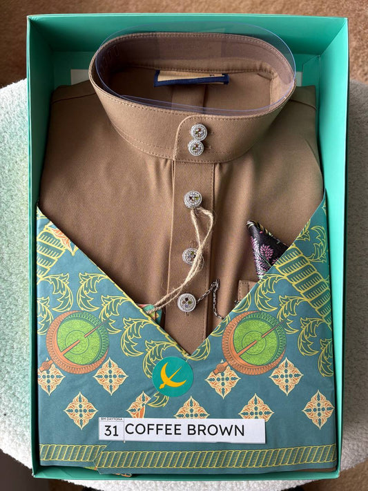 BAJU MELAYU DAYTONA  COFFEE BROWN (31)