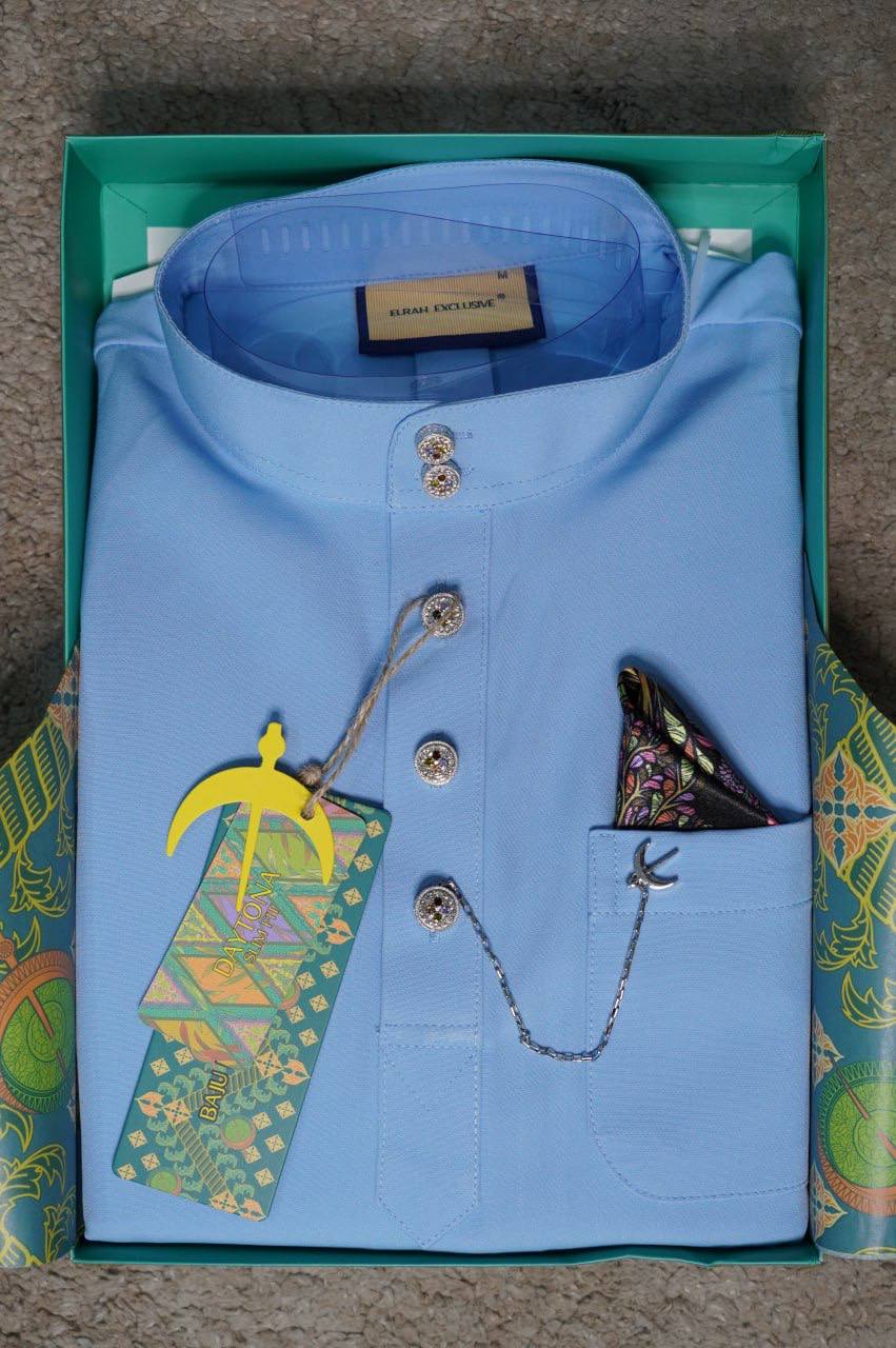 BAJU MELAYU DAYTONA  DODGER BLUE (32)