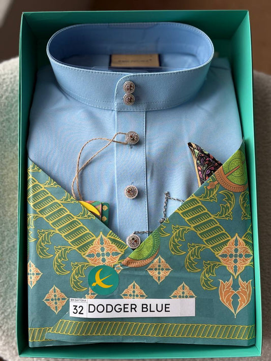 BAJU MELAYU DAYTONA  DODGER BLUE (32)