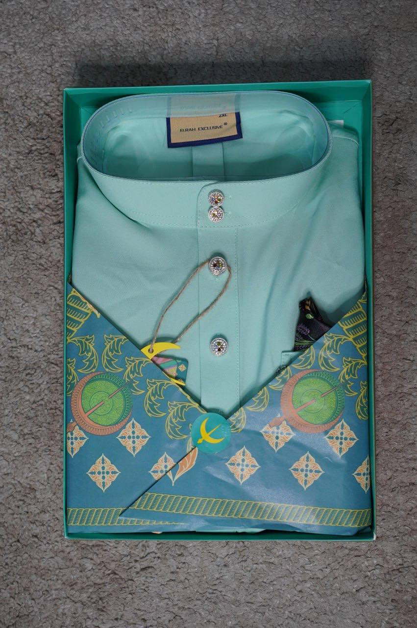 BAJU MELAYU DAYTONA  MINT GREEN (37)