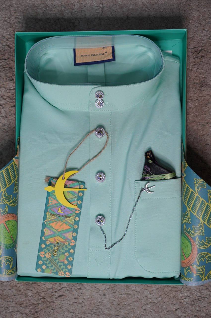 BAJU MELAYU DAYTONA  MINT GREEN (37)