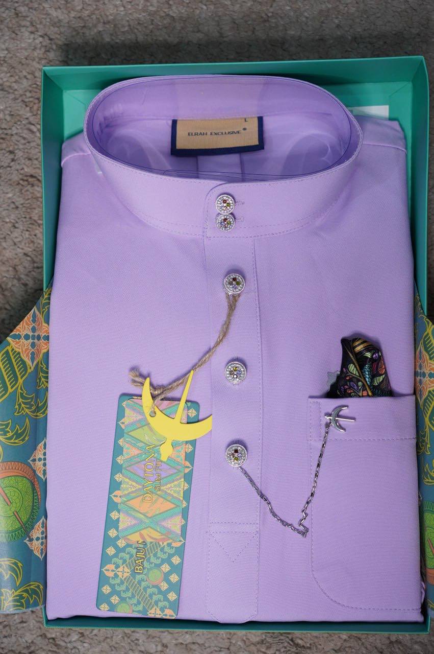 BAJU MELAYU DAYTONA  FRAGRANT LILAC (40)