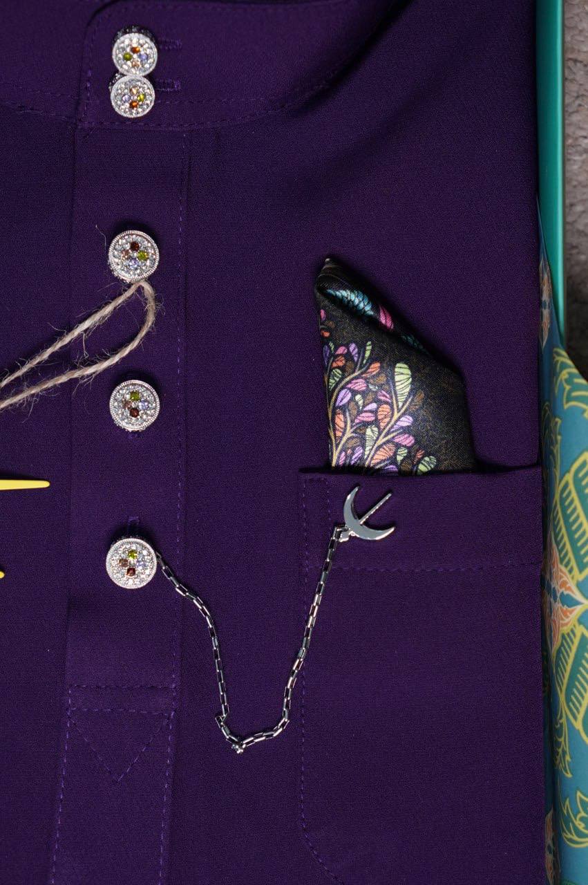 BAJU MELAYU DAYTONA  DARK PURPLE (41)