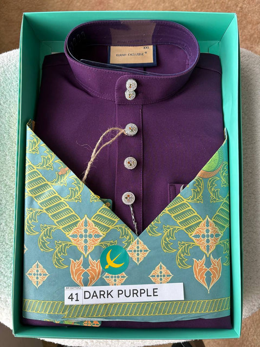 BAJU MELAYU DAYTONA  DARK PURPLE (41)